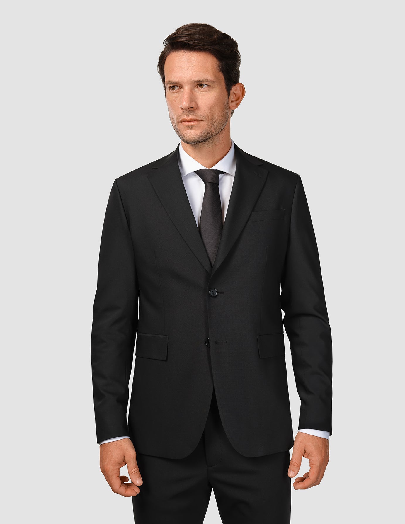 Tech Wool Blazer Black Slim